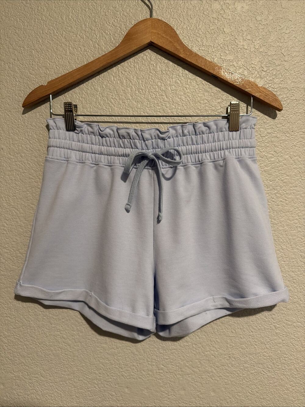NEW Ardene Shorts Athleisure Lounge Paperbag Blue Coastal Vacation Casual S